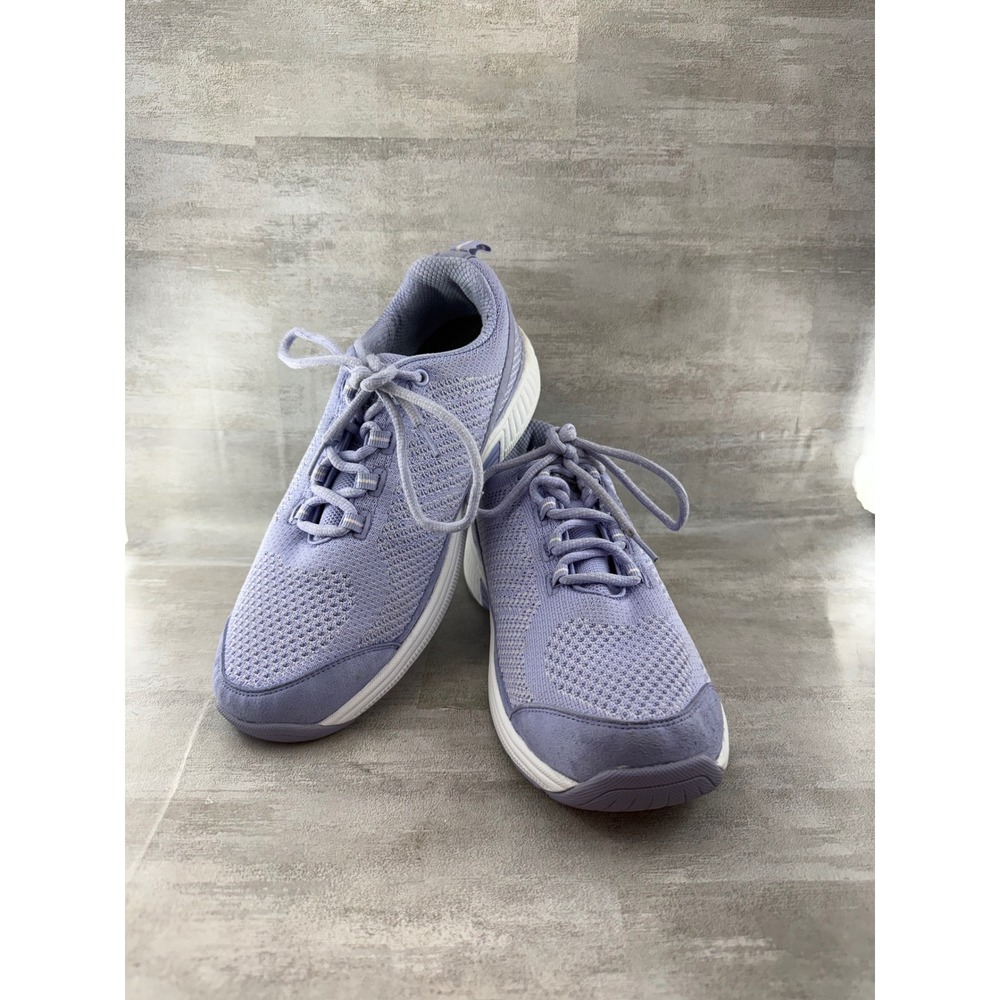 Orthofeet 983 Women Lavender Knit Mesh Walking Shoes Sz 10D Wide Purple Sneakers